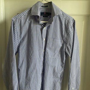 Vineyard Vine Button Down Shirt, Men XS, Blue/ White